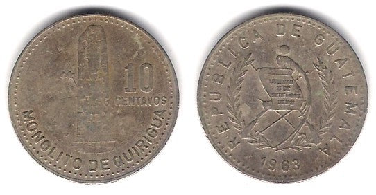 (277.3) Guatemala. 1983. 10 Centavos (BC)