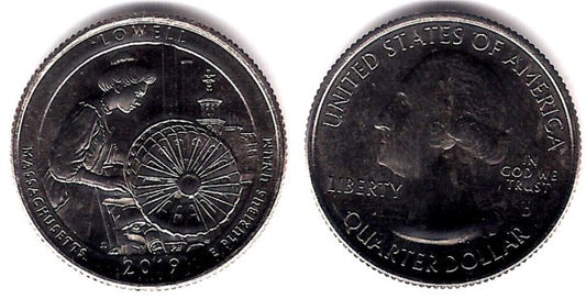 Estados Unidos de América. 2019(D). Quarter Dollar (SC) Lowell