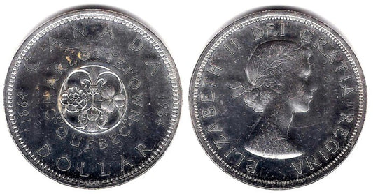 (55) Canadá. 1964. 1 Dollar (EBC) (Plata)