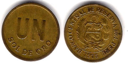 (266.1) Perú. 1975. 1 Sol de Oro (MBC)