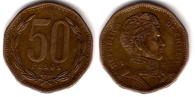 (219.2) Chile. 2000. 50 Pesos (MBC)