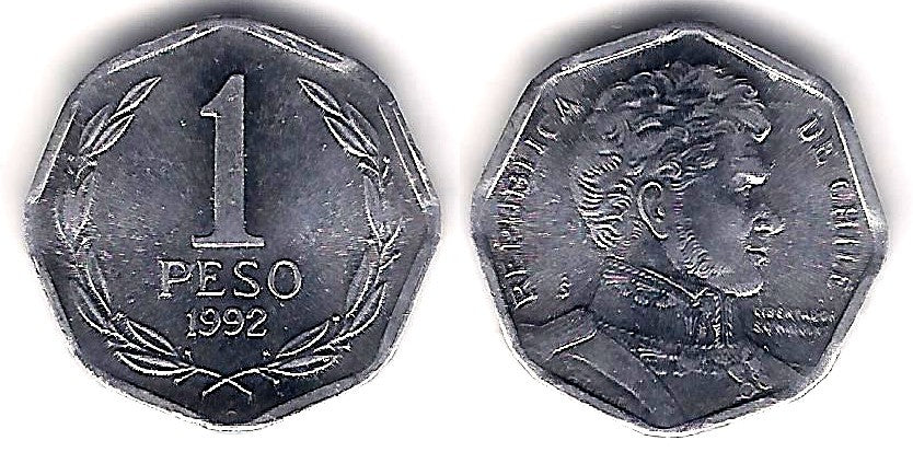(231) Chile. 1992. 1 Peso (SC)