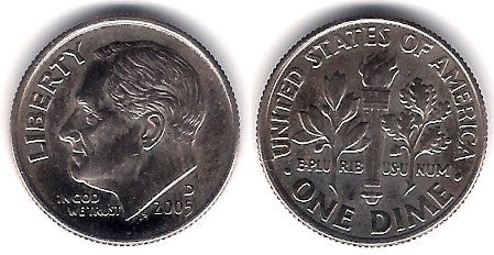 (195a) Estados Unidos de América. 2005(D). 1 Dime (EBC)