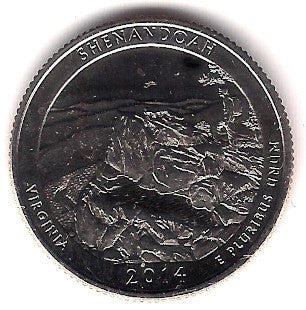 Estados Unidos de América. 2014(S). Quarter Dollar (SC) Shenandoah