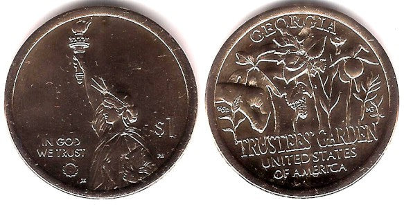Estados Unidos de América. 2019(P). 1 Dollar (SC) Georgia