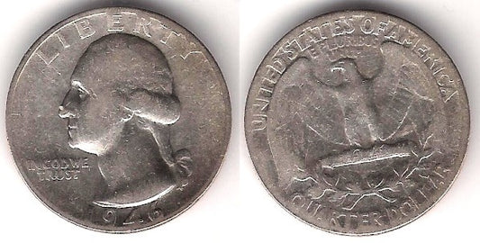 (164) Estados Unidos de América. 1946. Quarter Dollar (MBC) (Plata)