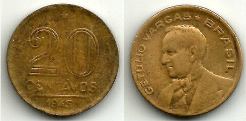 (556a) Brasil. 1945. 20 Centavos (BC)