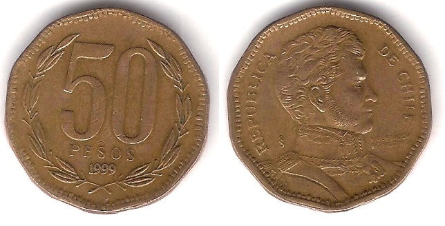 (219.2) Chile. 1999. 50 Pesos (MBC)