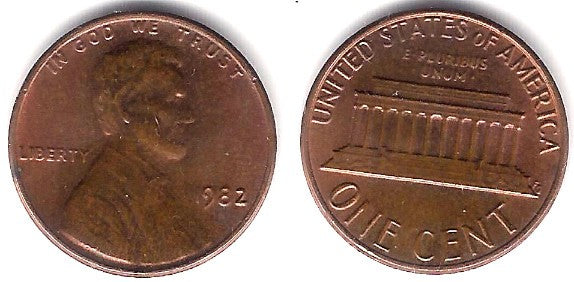 (201) Estados Unidos de América. 1982. 1 Cent (SC)