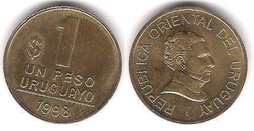 (103.2) Uruguay. 1998. 1 Peso (SC)
