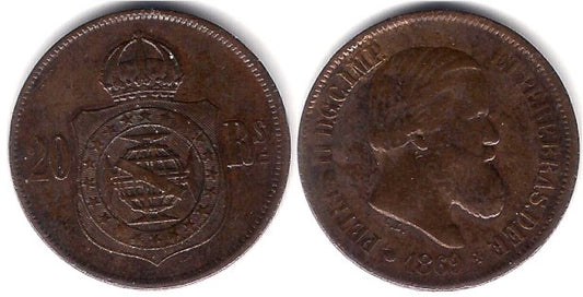 (474) Brasil. 1869. 20 Reis (MBC)