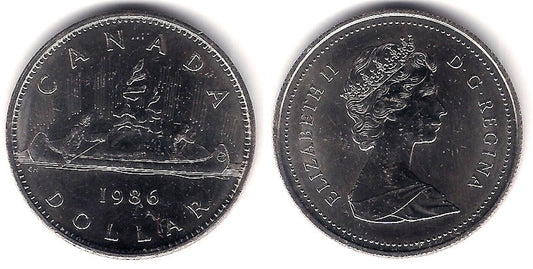 (120.1) Canadá. 1986. 1 Dollar (EBC)