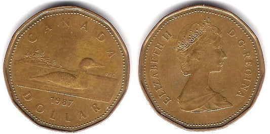 (157) Canadá. 1987. 1 Dollar (MBC)