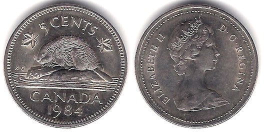 (60.2a) Canadá. 1984. 5 Cents (EBC)