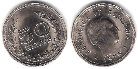 (244.1) Colombia. 1976. 50 Centavos (EBC)