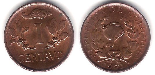 (205a) Colombia. 1971. 1 Centavo (MBC+)