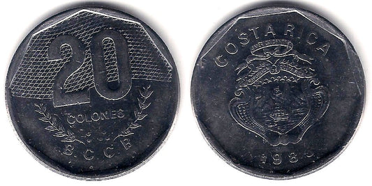 (216.2) Costa Rica. 1985. 20 Coones (MBC)