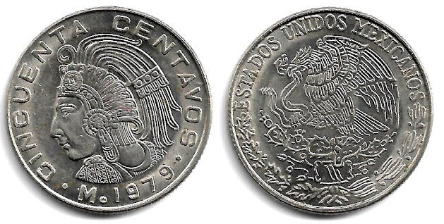 (452) Estados Unidos Mexicanos. 1979. 50 Centavos (EBC)