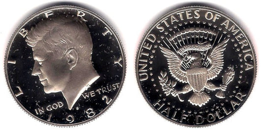 (A202b) Estados Unidos de América. 1982(S). Half Dollar (Proof)