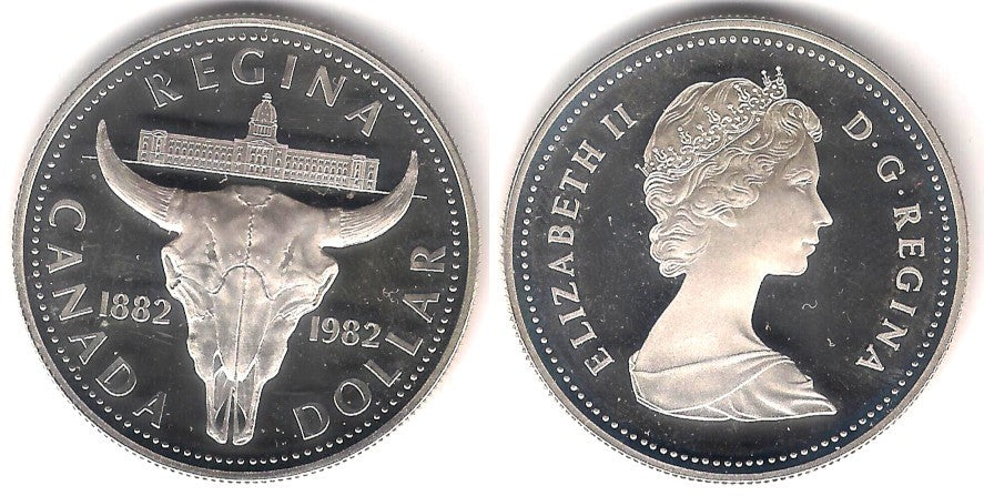 (133) Canadá. 1982. 1 Dollar (Proof) (Plata)