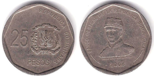 (107) República Dominicana. 2008. 25 Pesos (BC)