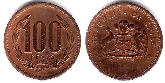 (226.1) Chile. 1984. 100 Pesos (MBC-)