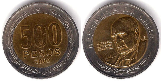 (235) Chile. 2002. 500 Pesos (MBC-)