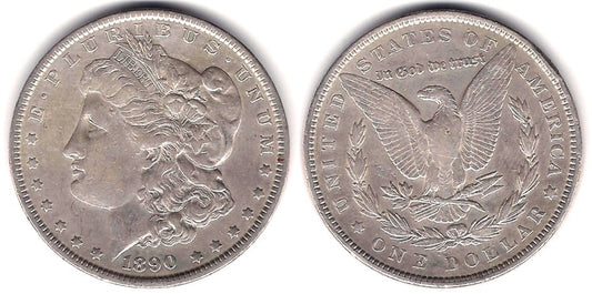 (110) Estados Unidos de América. 1890. 1 Dollar (MBC/MBC+) (Plata)