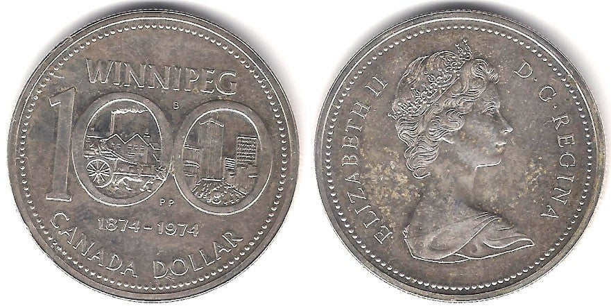 (88a) Canadá. 1974. 1 Dollar (MBC+) (Plata)