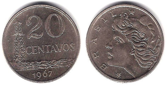 (579.1) Brasil. 1967. 20 Centavos (MBC)