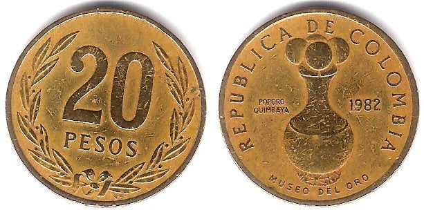 (271) Colombia. 1982. 20 Pesos (MBC)