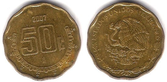 (549) Estados Unidos Mexicanos. 2007. 50 Centavos (MBC)