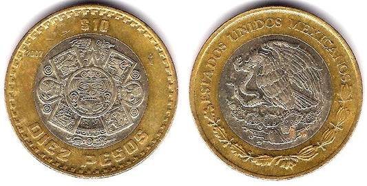 (616) Estados Unidos Mexicanos. 2007. 10 Pesos (MBC)