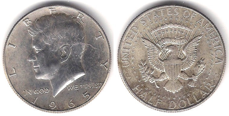 (202a) Estados Unidos de América. 1965. Half Dollar (MBC+) (Plata)