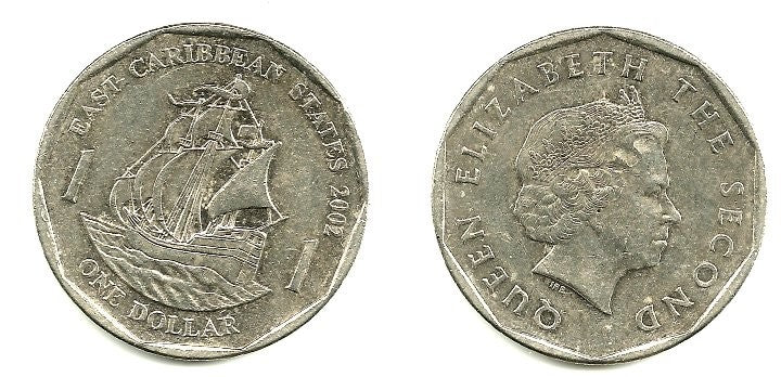 (39) Estados Orientales Caribeños. 2002. 1 Dollar (EBC)