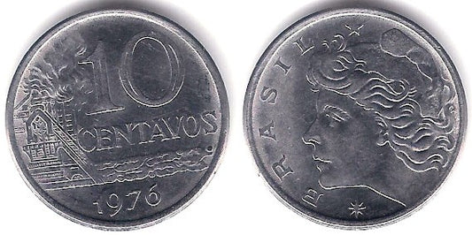 (578.1a) Brasil. 1976. 10 Centavos (EBC+)