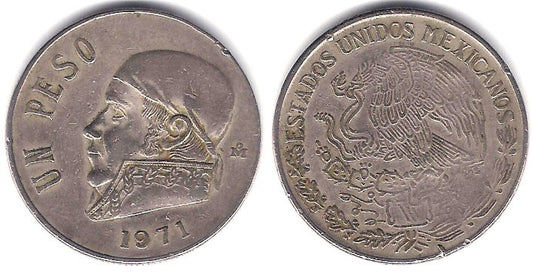 (460) Estados Unidos Mexicanos. 1971. 1 Peso (MBC-)