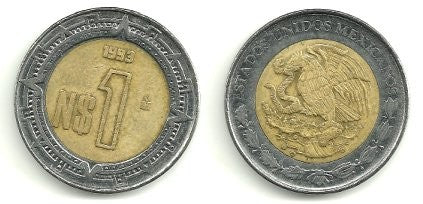 (550) Estados Unidos Mexicanos. 1993. 1 Nuevo Peso (MBC)