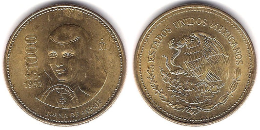 (536) Estados Unidos Mexicanos. 1992. 1000 Pesos (EBC+)