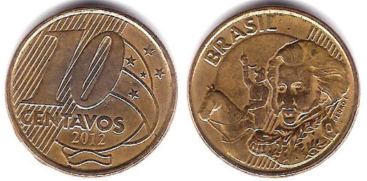 (649.2) Brasil. 2012. 10 Centavos (MBC)