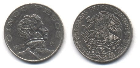 (472) Estados Unidos Mexicanos. 1976. 5 Pesos (EBC)