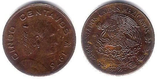 (427) Estados Unidos Mexicanos. 1976. 5 Centavos (MBC+)