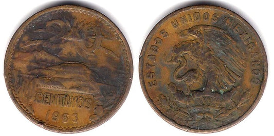 (440) Estados Unidos Mexicanos. 1963. 20 Centavos (BC)