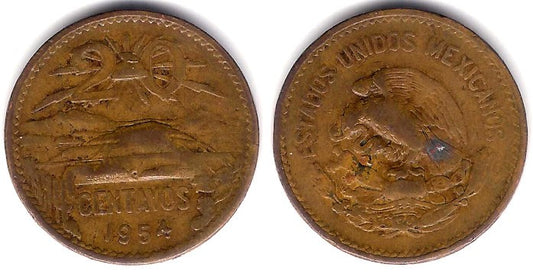 (439) Estados Unidos Mexicanos. 1954. 20 Centavos (MBC)