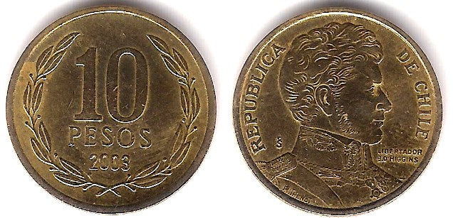 (228.2) Chile. 2003. 10 Pesos (MBC)