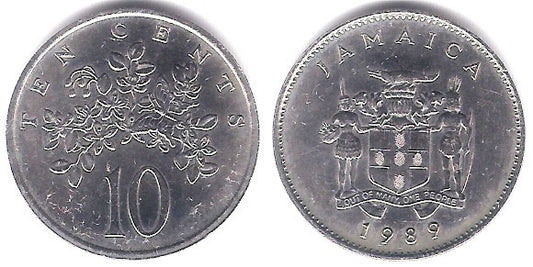 (47) Jamaica. 1989. 10 Cents (SC)
