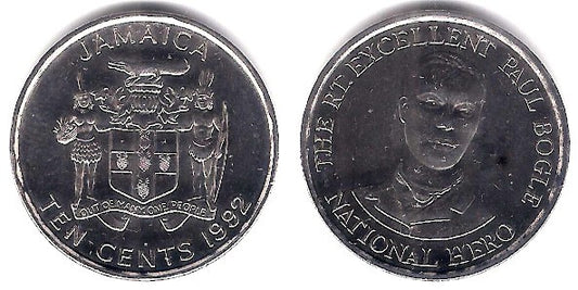 (146.1) Jamaica. 1992. 10 Cents (EBC+)