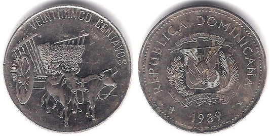 (71.1) República Domincana. 1989. 25 Centavos (MBC)