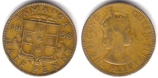 (36) Jamaica. 1958. Half Penny (BC)