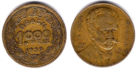 (550) Brasil. 1939. 1000 Reis (MBC-)
